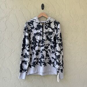 Champion Men's Medium Gray Black Brushstroke Global Explorer Pullover Hoodie NWT